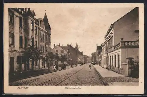AK Castrop, Partie in der Münsterstrasse