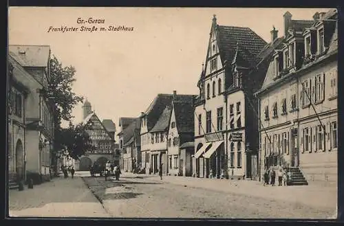 AK Gr.-Gerau, Frankfurter Strasse mit Stadthaus
