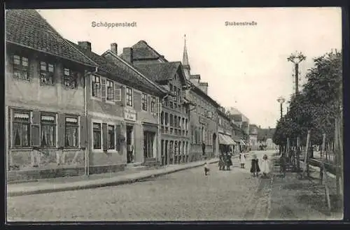 AK Schöppenstedt, Partie in der Stobenstrasse