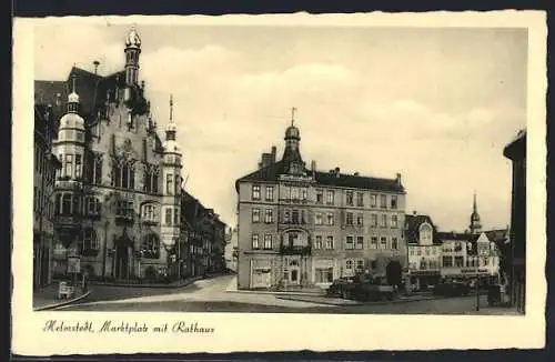 AK Helmstedt, Marktplatz mit Rathaus