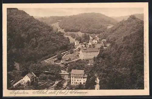 AK Tiefenstein /Albtal, Teilansicht aus der Vogelschau