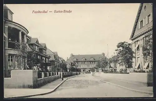 AK Frankenthal / Pfalz, Garten-Strasse mit Passanten