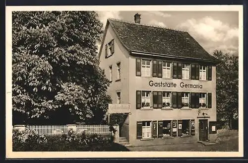 AK Gundholzen, Gasthaus-Pension Germania von Elisabeth Schürr