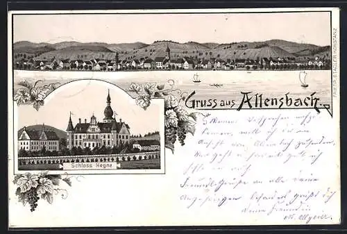AK Allensbach, Schloss Hegne, Totalansicht