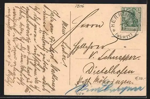 AK Klingenstein, Neue Schule, Schloss, Ortsansicht