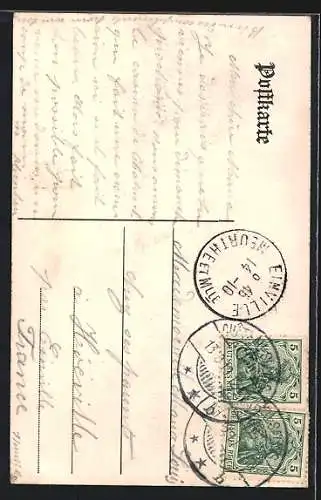 AK Hühnerwald, Haus mit Garten