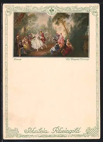 AK Reklame für Söhnlein Rheingold, Gemälde Die Tänzerin Camargo von Lancret