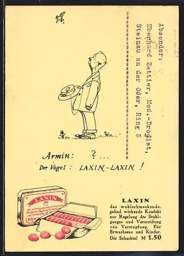 AK Reklame für Abführmittel Laxin