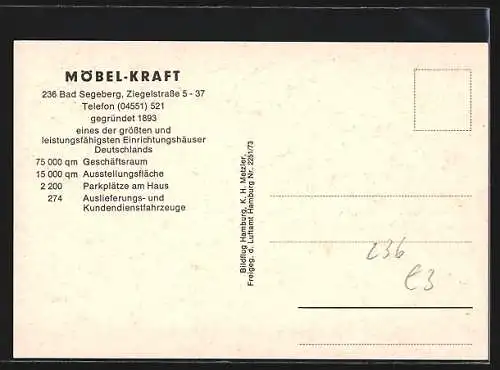 AK Bad Segeberg, Möbel-Kraft, Ziegelstrasse 5-37