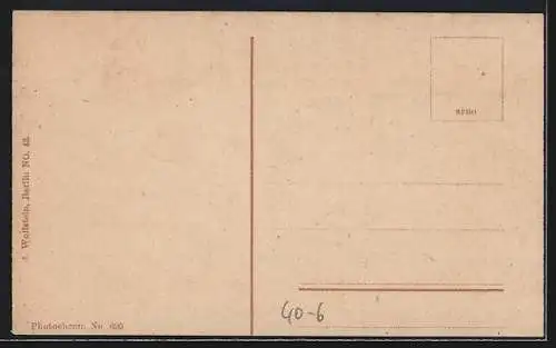 Künstler-AK Dicker Mann springt ins Wasser