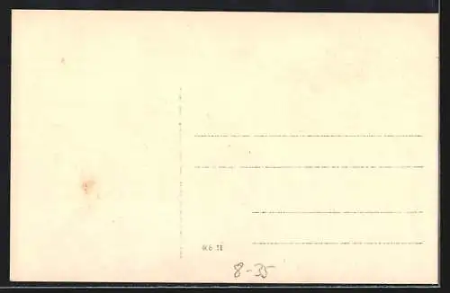 Foto-AK Mädchen beim Stricken