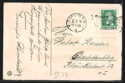 AK Telegramm mit Geburtstagsglückwünschen