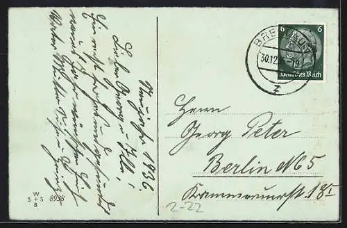 AK Telegramm zum neuen Jahr