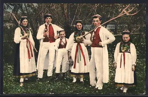 AK Bauern in schwäbischer Tracht