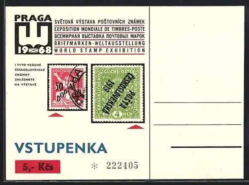 AK Prag, Briefmarken-Weltausstellung 1968
