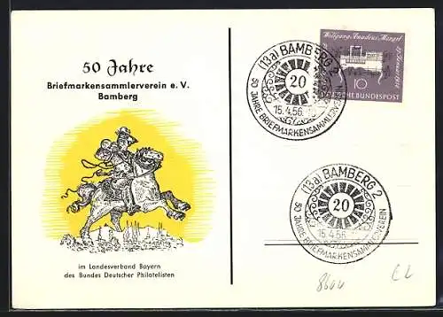 AK Bamberg, 50 Jahre Briefmarkensammlerverein