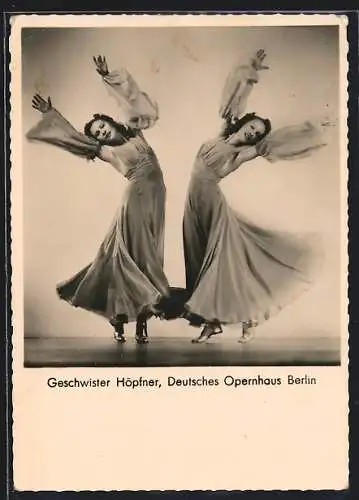 AK Berlin, Tänzerinnen Geschwister Höpfner, Deutsches Opernhaus