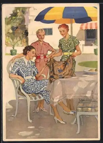 AK Reklame für Indanthren, Für Kleidung, Heim und Garten immer das Richtige