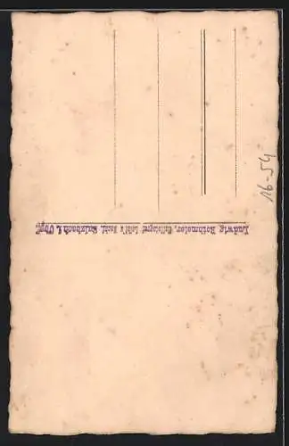 Foto-AK Mann im Anzug vor Studiokulisse