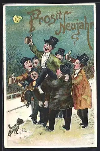AK Prosit Neujahr, Betrunkene Gesellschaft
