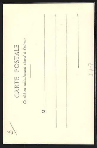 AK Blumensprache, Myosotis, Frau mit Blumengesteck