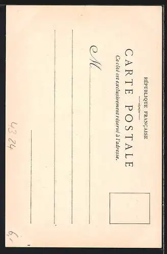 AK Frau trägt Kind als Harlekin im Arm