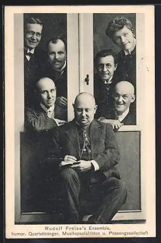 AK Rudolf Freise`s Ensemble, humor. Quartettsänger, Musikspezialitäten und Possengesellschaft