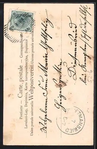 AK Frau mit Federhut und einem Lächeln im Gesicht