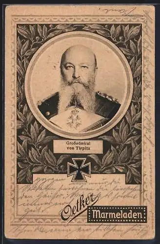AK Oetker Marmeladen, Grossadmiral von Tirpitz
