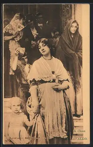 AK Gläubige verlassen die Messe, Reklame für Serravallo`s China-Wein mit Eisen