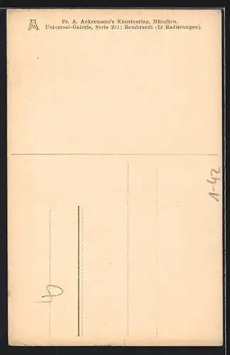 Künstler-AK Der Maler Rembrandt im Portrait