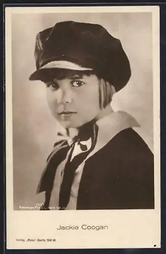 AK Schauspieler Jackie Coogan in jungen Jahren mit Schiebermütze