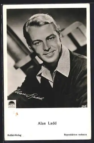 AK Schauspieler Alan Ladd, Porträt