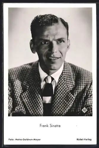 AK Frank Sinatra, Portrait im karierten Jacket