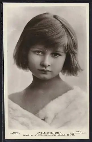 AK Schauspielerin Little Miss Joan, Portrait