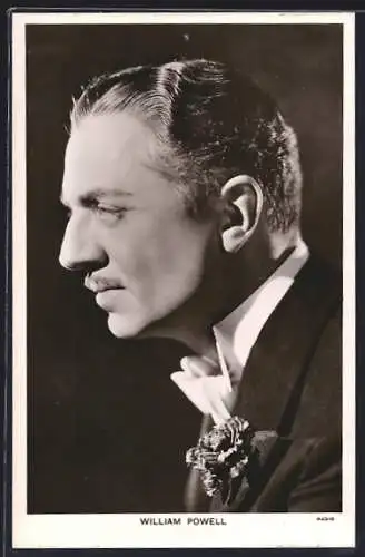 AK William Powell, Portrait von der Seite