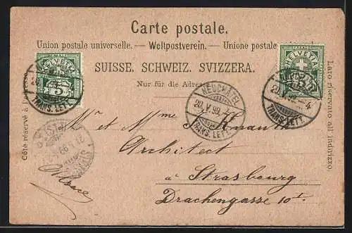 Lithographie Neuchâtel, Schloss