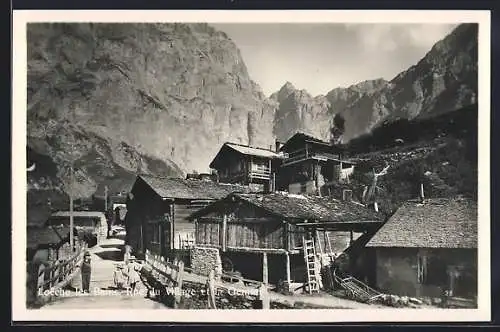 AK Loeche les Bains, Rue du village et la Gemmi