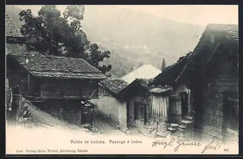 AK Loeche, Vallee de Loeche, Paysage a Inden