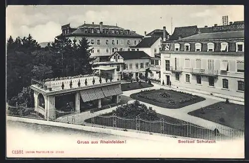 AK Rheinfelden, Soolbad Schützen mit Anlagen u. Flachgebäude