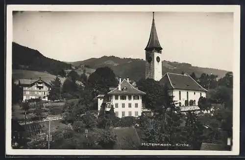 AK Hilterfingen, Kirche mit Umgebung