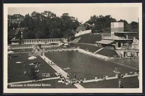 AK Heiden, Schwimm- und Sonnenbad, Gesamtansicht mit Leuten