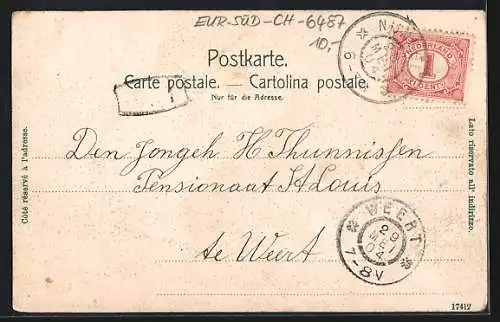 AK Goeschenen /Gotthardbahn, Ortsansicht mit der Kirche