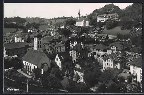 AK Wolhusen, Ortsansicht aus der Vogelschau