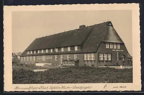 AK Hörnum /Sylt, Westflügel vom Fünf Städte Heim