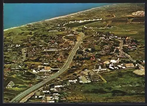 AK Rantum /Sylt, Gesamtansicht vom Flugzeug aus