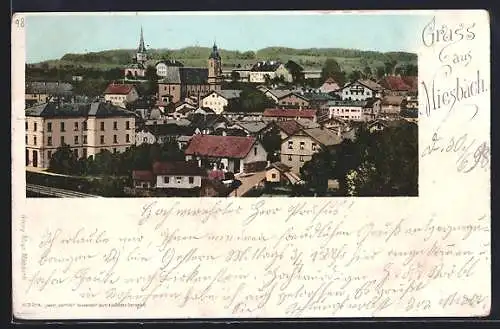 AK Miesbach, Teilansicht über die Dächer