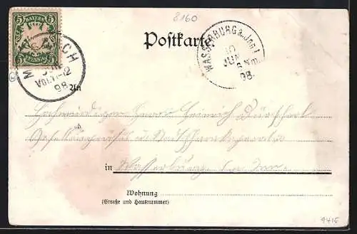 AK Miesbach, Teilansicht über die Dächer