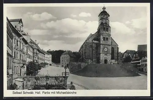 AK Schwäb. Hall, Partie mit Michaeliskirche