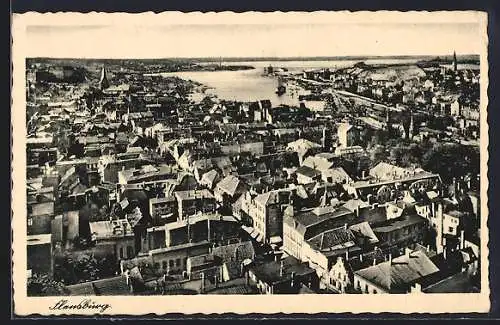 AK Flensburg, Totalansicht, Luftbild